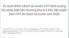 So sánh điểm Likert và model CHT định lượng khi phân biệt tổn thương khu trú tiền liệt tuyến trên CHT đa tham số trước sinh thiết